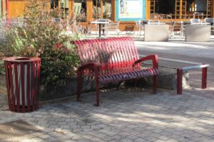 Banc et corbeille Picadilly acier Banc et corbeille Picadilly acier