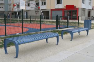 Banquette et corbeille Steel Paseo Banquette et corbeille Steel Paseo