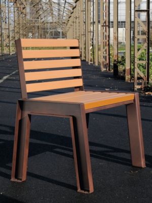 Fauteuil H acier lattes Ecoteck Fauteuil H Ecoteck