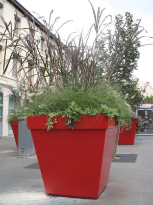 Pot carré Giga Ceranova recouvert peinture Pot carré Giga Ceranova peint