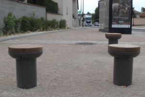 Tabouret Era fonte assise bois Tabouret Era