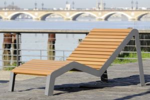 Chaise longue Serena acier lattes Ecoteck Chaise longue Serena Ecoteck